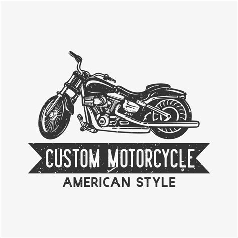 Logo Design Custom Motorcycle American Style With Motorcycle Vintage