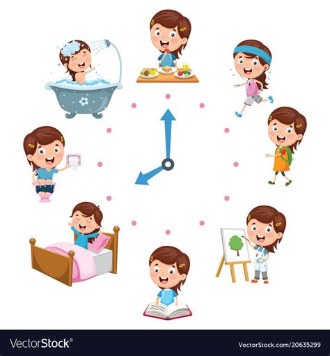Daily Routine Activities Routine Chart Happy Kids Quiet Book Kids