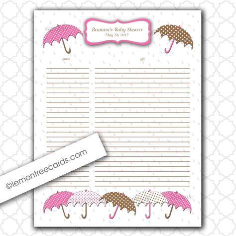 Shower gifts list pink and gold gift list printable. 8 Best Images of Printable Baby Shower Gift Log - Baby Shower Gift List Printable, Baby Shower ...