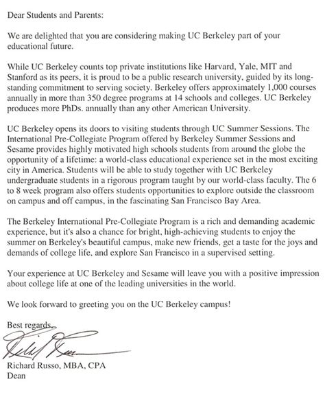 I am writing to apply for the academic dean of humanities at marshall university. Letter from Dean | Education