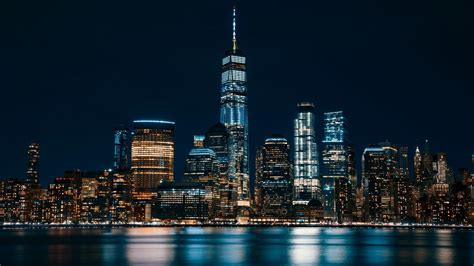 New York City Amérique America En 2021 La Ville Lumière Fond