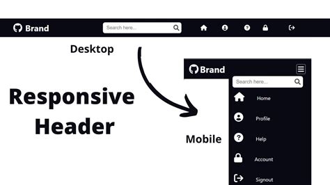 Create Responsive Header Using Html Css Youtube