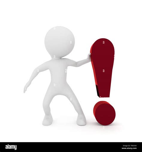 3d Business Man For Red Exclamation Mark Hi Res Stock Photography And