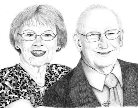 Grandma And Grandpa Portrait Drawing By James Schultz Pixels