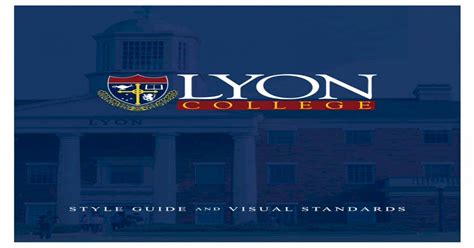 Lyon College Style Guide And Visual Standards Pdf Document