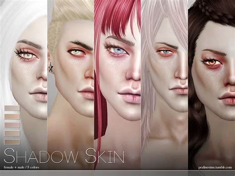 Sims 4 Ccs The Best Shadow Skin By Pralinesims