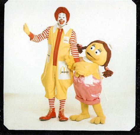 Here’s A Polaroid Of Ronald Mcdonald And Birdie The Early Bird Taken During A Photo Session For