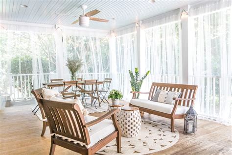 Diy Outdoor Curtains And Screened Porch For Under 100