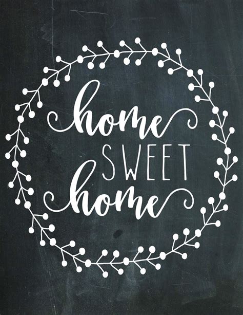 Download This Free Home Sweet Home Chalkboard Printable Here Now