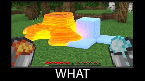Minecraft Wait What Meme Part 55 Realistic Minecraft Snow And Lava Youtube