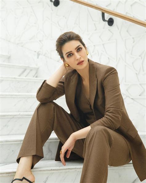 Kriti Sanon Gives Boss Lady Vibes In Brown Monotone Pantsuit Check Out