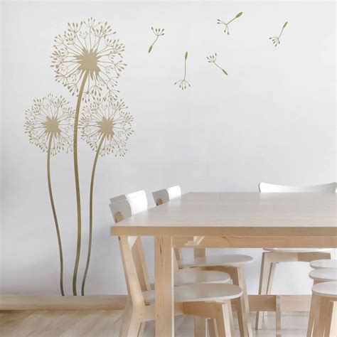 Mural Stencil Large Wall Stencil Stencil Painting Blowing Dandelion
