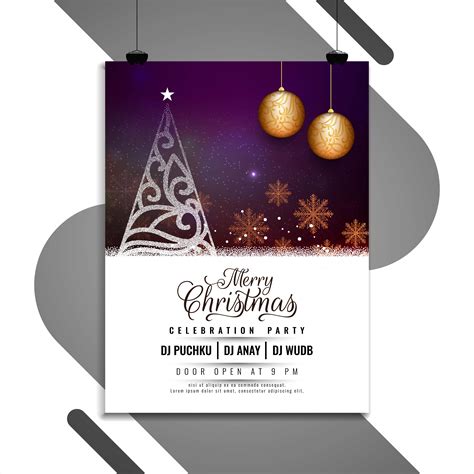 Merry Christmas Celebration Brochure Template 270435 Vector Art At Vecteezy