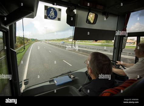 Driving In A Bus On The A40 Dual Carriageway Around Carmarthen West