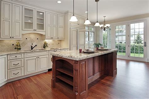 Make your kitchen space look grand with a full width cabinet that spans across the entire breadth of a wall. Country Kitchen Cabinets (Ideas & Style Guide) - Designing ...