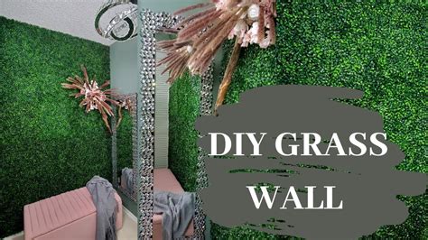 Diy Grass Wall Living Room Decor Apartment Friendly Diy Youtube
