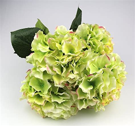flojery silk hydrangea heads artificial flowers heads with stems for