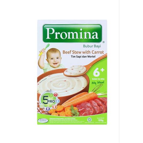 Tuangkan 50 g / 6 sendok makan promina bubur bayi ke dalam mangkok bersih 2. Promina Bubur bayi Instan 6 Bulan ke Atas Box 120gr ...