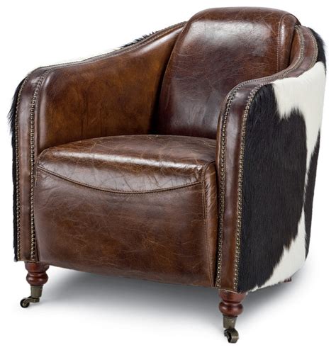 Find the best rustic armchairs & accent chairs for your home in 2021 with the carefully curated shop from armchairs & accent chairs brands you already know and love like fairfield chair, b&t. Fink Rustic Brown Leather Hair Hide Upholstered Arm Chair ...