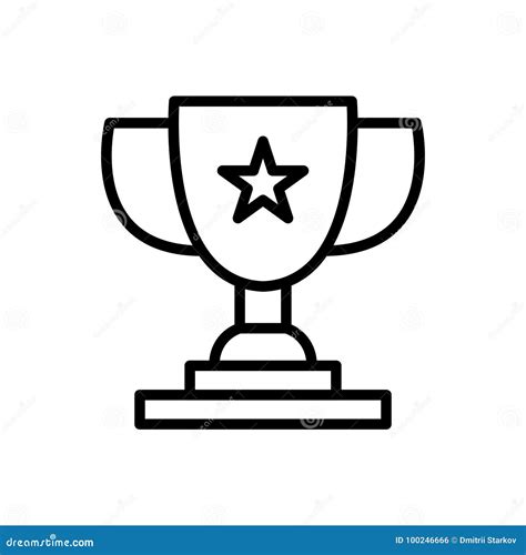 Premium Award Icon Or Logo In Line Style Stock Vector Illustration Of