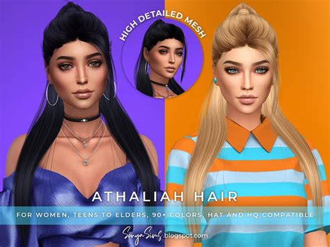 The Sims Resource Sonyasims Athaliah Hair