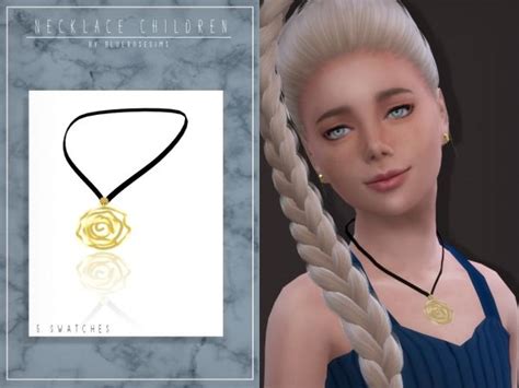 Br Sims Rose Necklace Children Sims 4 Children Sims Sims 4