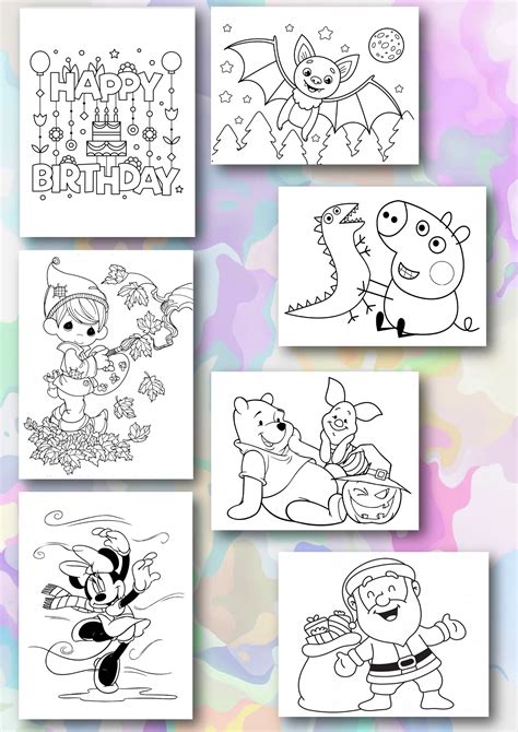 Coloring Books For Childrenpdfdigital Downloadprintable For 5