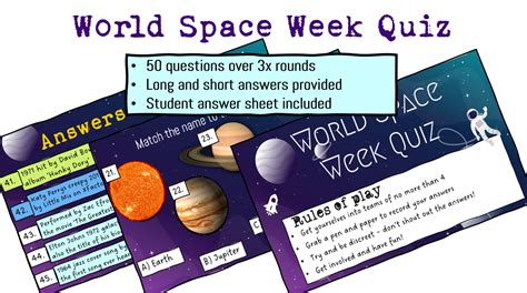 World Space Week Quiz Teaching Resources