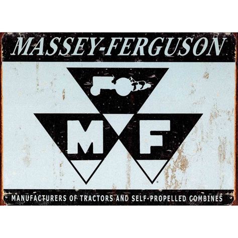 Plaque Métal Publicitaire Plate Logo Massey Ferguson