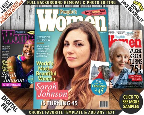 Custom Magazine Cover Women People Magazine Birthday Ts For Her