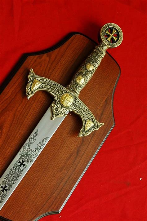 New 47 Knights Templar Medieval Sword Antique Silver Handle With