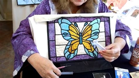 Stained Glass Quilting Technique With A Different Easy Applique Youtube