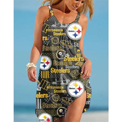 Pittsburgh Steelers Limited Edition Summer Beach Dress Steelers Fan Store Merch Clothing And