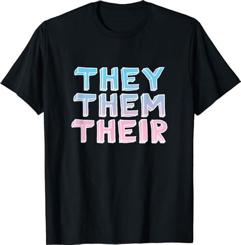They Them Their Transgender Pride Trans T Shirt Amazon De Bekleidung