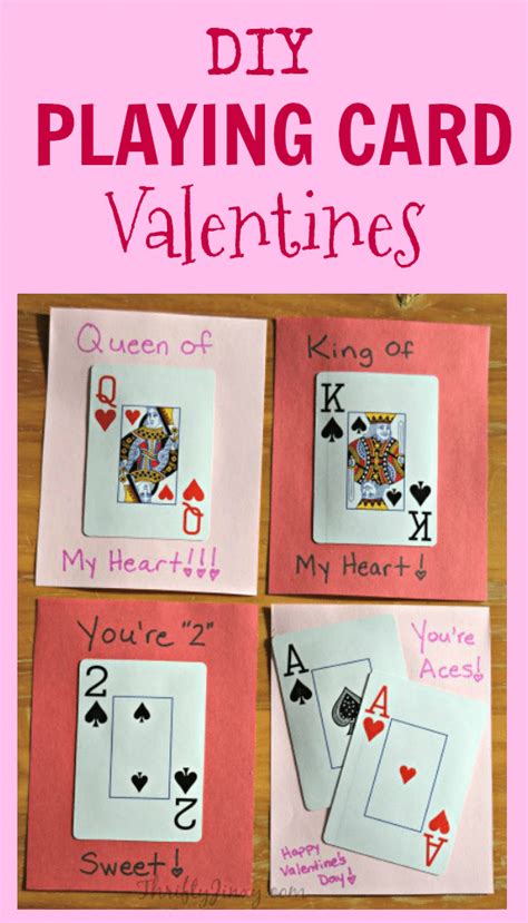 Diy Playing Card Valentines Thrifty Jinxy