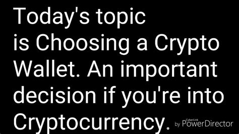 It has made the transactions most accessible by eliminating the risk associated with middlemen as it has elevated the levels of security and worth. Choosing A Crypto Wallet - YouTube