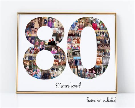 Personalized 80th Birthday T Photo Collage Party Etsy