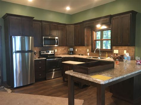 Bringing The Drama With Black Stained Cabinets Home Cabinets