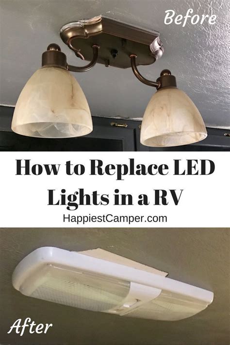 Rv Led Lights Replacement Tutorial Rv Led Lights Camping Trailer