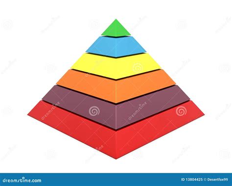 Pyramid Chart Multi Color Stock Illustration Illustration Of Green