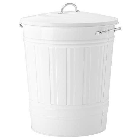 You can use this waste bin anywhere in your home, even in damp areas like the kitchen and bathroom. KNODD white, Bin with lid, 40 l - IKEA