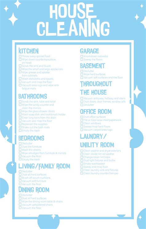 Printable Cleaning Checklists For Daily Weekly And Monthly Cleaning Happy Planner Cleaning