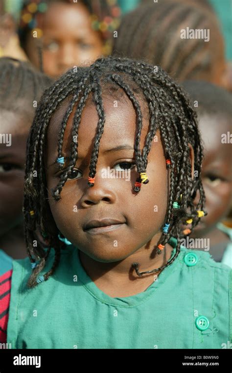 Girl With Braids Portrait Garoua Cameroon Africa Stock Photo Alamy