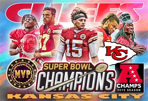 Kc Chiefs Super Bowl Champions 2020 Nfl Football Art Kansas City