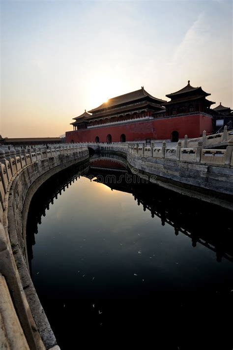 The Forbidden City Gu Gong At Sunrise Stock Photo Image Of Chinese