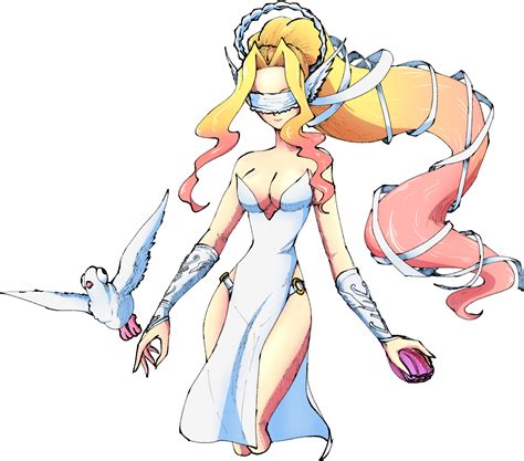 Venusmon Digimon 1girl Bird Blindfold Breasts Clam Cleavage