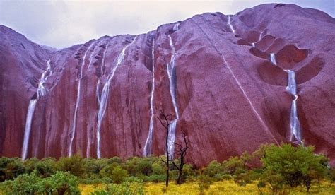 Uluru Waterfalls Australia Ayers Rock Australia Waterfall