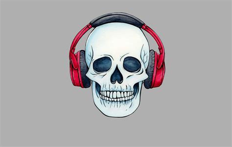 Cool Skull With Headphones Wallpapers Wallpaper Cave