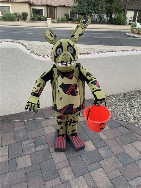 Homemade Fnaf Springtrap Costume I Created For My 5yo Son Definitely