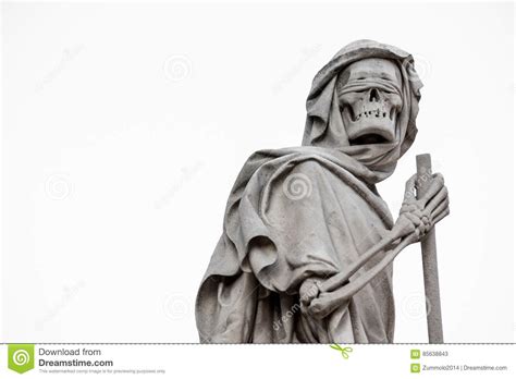 The Grim Reaper Death Personified Statue Holding Sickle Stock Image